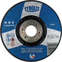 Premium 2-in-1 Grinding Wheel, 4-1/2" x 9/32", 7/8" Arbor, Type 27 Nassau Supply