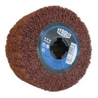Tambour de conditionnement de surface Pro-Line, 4" dia. x 2" la, 3/4" Arbre, Grain Cors&eacute;, Oxyde d'aluminium Nassau Supply