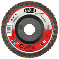 Cerabond Flap Disc, 5" x 7/8", Type 27, 40 Grit, Ceramic Nassau Supply