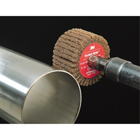 Scotch-Brite™ Flap Brushes, 2" Dia. x 1" W, 1/4" Arbor, Aluminum Oxide NW061 | Nassau Supply
