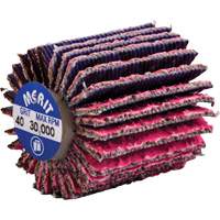 Mini-meule &agrave; lamelles filet&eacute;es, C&eacute;ramique d'alumine, Grain 40, 1" x 1" x 1/4"-20 Nassau Supply