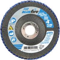 Disque &agrave; lamelles coniques R884P BlueFire, 4" x 5/8", Type 29, Grain P60, Alumine de zirconium Nassau Supply