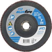 Disque &agrave; lamelle conique centr&eacute; BlueFire R884P/R884V/R860, 7" x 7/8", Type 29, Grain P36, Alumine de zirconium Nassau Supply