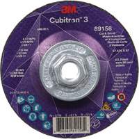 Cubitron™ 3 Cut and Grind Wheel, 4-1/2" x 1/8", 7/8" Arbor, Type 27, 36 Grit, Ceramic NY618 | Nassau Supply