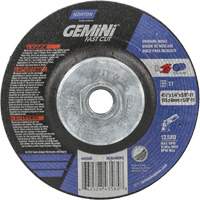 Gemini Grinding Wheel, 4-1/2" x 1/4", 5/8"-11 Arbor, Aluminum Oxide, Type 27 Nassau Supply