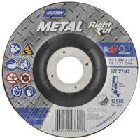 Metal RightCut Right Angle Cut-Off Wheel, 4-1/2" x 0.045", 7/8" Arbor, Type 27, Aluminum Oxide, 13580 RPM Nassau Supply