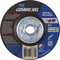 Gemini XXL Grinding Wheel, 4-1/2" x 1/4", 5/8"-11 Arbor, Aluminum Oxide, Type 27 Nassau Supply