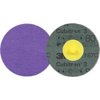 Cubitron 3 Roloc Fibre Disc, 2" Dia., 80+ Grit, Ceramic Nassau Supply