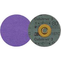 Cubitron 3 Roloc Fibre Disc, 3" Dia., 80+ Grit, Ceramic Nassau Supply