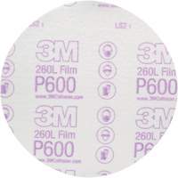 Disque abrasif de finition en pellicule Hookit 00971 260L, dia 6", Grain P600, Oxyde d'aluminium Nassau Supply