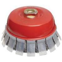 Brosse-boisseau &agrave; fils nou&eacute;s avec protecteur, 2-3/4" dia. x 5/8"-11 arbre Nassau Supply