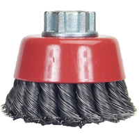 Brosse-boisseau &agrave; fils nou&eacute;s, 4" dia. x 5/8"-11 arbre Nassau Supply