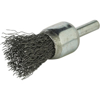 Stem Mounted Crimped Wire Brush, 1", 0.020" Fill, 1/4" Shank NZ787 | Nassau Supply