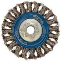 Full Cable Twist Wire Wheel, 5" Dia., 0.02" Fill, 5/8"-11 Arbor, Stainless Steel NZ800 | Nassau Supply