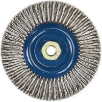 Stringer Bead Knot Wire Brush For Angle Grinders, 6" Dia., 0.02" Fill, 5/8"-11 Arbor, Stainless Steel NZ808 | Nassau Supply