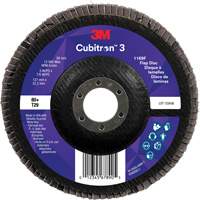 Disque &agrave; lamelles conique 1169F Cubitron 3, 5" x 7/8", Type T29, Grain 80+, C&eacute;ramique Nassau Supply