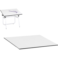 Table Top for Vista Adjustable Drawing Table, 48" W x 3/4" H, White Nassau Supply