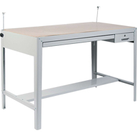 Precision Drafting Table Base, 56-3/8" W x Grey Nassau Supply