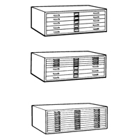 Classeurs en acier pour plans, 5 Tiroirs, 40-3/8" la x 29-3/8" p x 16-1/2" h Nassau Supply