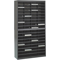 Casiers pour documentation &agrave; service intensif, Stationnaire, 72 fentes, Acier, 37-1/2" la x 12-3/4" p x 71" h Nassau Supply