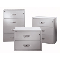 Fire Resistant Filing Cabinets, Steel, 4 Drawers, 38-3/4" W x 23-1/2" D x 55" H, Black Nassau Supply