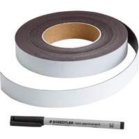 Write-On Magnetic Label, Magnetic, 600" L x 1" W Nassau Supply