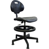 Heavy-Duty Ergonomic Seating, Polyurethane, Black, 250 lbs. Capacity OJ966 | Nassau Supply