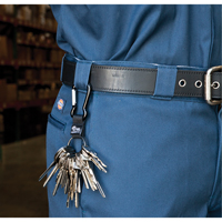 Split Ring Key Holder, Zinc Alloy Metal, 4-1/2" Cable, Carabiner Attachment OK369 | Nassau Supply