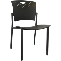 MaxX StaxX Stackable Chairs, Polypropylene, 17-1/4" High, 275 lbs. Capacity, Black Nassau Supply