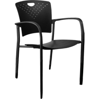MaxX StaxX Stackable Chairs, Polypropylene, 17-1/4" High, 275 lbs. Capacity, Black Nassau Supply