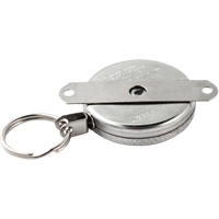 Self Retracting Key Chains, Chrome, 48" Cable, Mounting Bracket Attachment ON544 | Nassau Supply