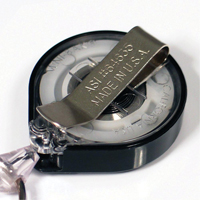 Retractable Mini-Bak&reg; ID Badge Holders, Plastic, 36" Cable, Belt Clip Attachment Nassau Supply