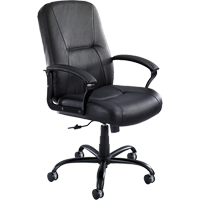 Chaises Serenity pour gens grands & costauds, Cuir, Noir, Capacit&eacute; 500 lb Nassau Supply