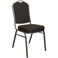 Chaises empilables, Tissu, Hauteur 37", Capacit&eacute; 275 lb, Noir Nassau Supply