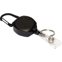 Self Retracting ID Badge and Key Reel, Zinc Alloy Metal, 24" Cable, Carabiner Attachment OP293 | Nassau Supply
