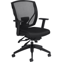 Chaises &agrave; bras Multi-Tilter, Tissu, Noir, Capacit&eacute; 300 lb Nassau Supply