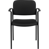Chaises empilables, Tissu, Hauteur 32", Capacit&eacute; 300 lb, Noir Nassau Supply