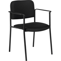 Chaises empilables, Tissu, Hauteur 32", Capacit&eacute; 300 lb, Noir Nassau Supply