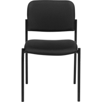 Armless Stacking Chairs, Fabric, 32" High, 300 lbs. Capacity, Black OP319 | Nassau Supply