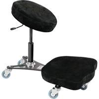 Flex™ Ergonomic Welding Chair, Mobile, Adjustable, Fabric Seat, Black/Grey OP427 | Nassau Supply