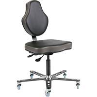 Vega™ Multi-Tilt Ergonomic Chair, Mobile, Adjustable, Vinyl Seat, Black/Grey OP508 | Nassau Supply