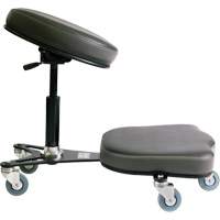 Flex™ Ergonomic Chair, Mobile, Adjustable, Vinyl Seat, Black/Grey OP510 | Nassau Supply