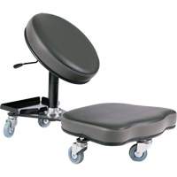 Flex Ergonomic Chair, Vinyl, Black/Grey Nassau Supply
