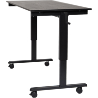 Adjustable Stand-Up Desk, Stand-Alone Desk, 48-1/2" H x 59" W x 29-1/2" D, Black OP532 | Nassau Supply