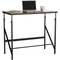 Elevate™ Adjustable Desk, Stand-Alone Desk, 50" H x 48" W x 24" D, Walnut OP661 | Nassau Supply