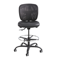 Tabouret robuste Vue, Vinyle, Noir, Capacit&eacute; 350 lb Nassau Supply