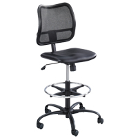 Tabouret ergonomique Vue, Vinyle, Noir, Capacit&eacute; 250 lb Nassau Supply