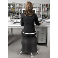 Zenergy Ball Chair, Vinyl, Black, 250 lbs. Capacity Nassau Supply