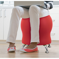Zenergy Ball Chair, Fabric, Red, 250 lbs. Capacity Nassau Supply