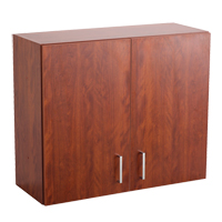 Modular Wall Cabinet, 30" H x 36" W x 15" D, 1 Shelves, Melamine, Mahogany OP746 | Nassau Supply